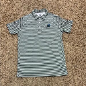 White and green stripes Tulane kids x-large polo.